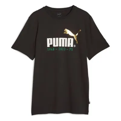 Puma LOGO CELEBRATION TEE Férfi póló, fekete, méret