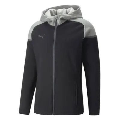 Puma TEAMCUP CASUALS HOODED JACKET Férfi kabát edzésre, fekete, méret