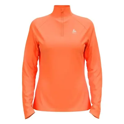 Odlo W MID LAYER 1/2 ZIP ESSENTIALCERAMIWARM Női felső, narancssárga, méret