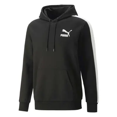 Puma T7 ICONIC HOODIE TR Férfi pulóver, fekete, méret