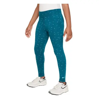 Nike NSW ESSNTL MR TGHT LOGO PRNT Lány leggings, kék, méret