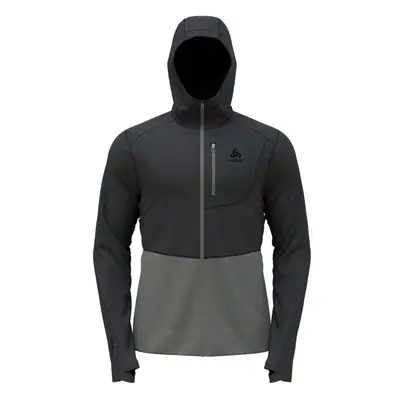 Odlo PERFORMANCE WOOL X-WARM HOODY Férfi pulóver, sötétszürke, méret