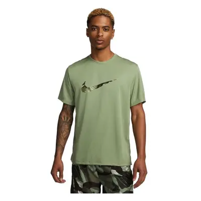 Nike DF UV SS MILER ECMO Férfi póló futáshoz, khaki, méret