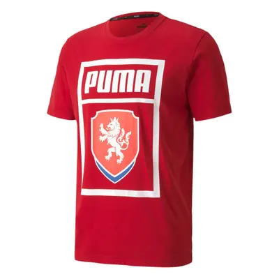 Puma FACR PUMA DNA TEE Férfi futballpóló, piros, méret