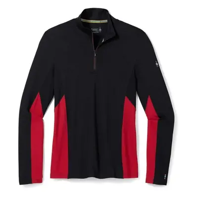 Smartwool MERINO SPORT LONG SLEEVE 1/4 ZIP Férfi pulóver, fekete, méret