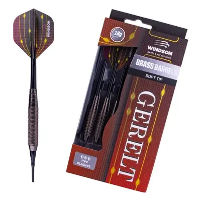 Windson GERELT G BRASS SET Sárgaréz darts nyilak puha hegyekkel, fekete, méret