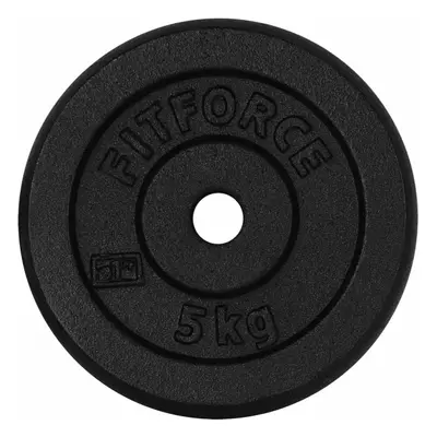 Fitforce PLB KG x MM Súlyzótárcsa, fekete, méret