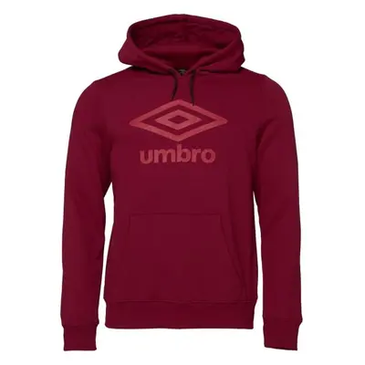 Umbro LARGE LOGO HOODIE ESSENTIALS Férfi pulóver, bordó, méret