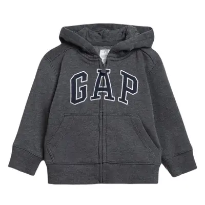 GAP FULLZIP LOGO Fiú pulóver, sötétszürke, méret