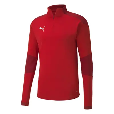 Puma TEAM FINAL TRAINING ZIP TOP Férfi edzőpóló, piros, méret