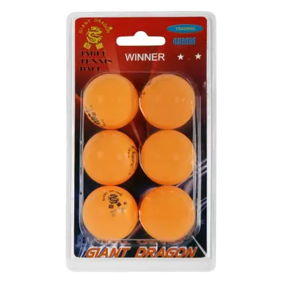 Giant Dragon ORG PI PO MICKY 6PCS Pingpong labda, narancssárga, méret