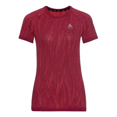 Odlo W BLACKCOMB LIGHT ECO BI TOP CREW NECK S/S Női funkcionális póló, bordó, méret