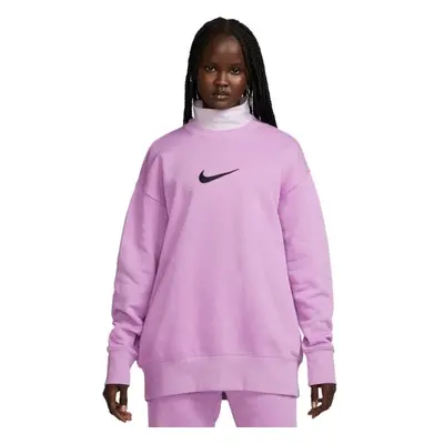 Nike NSW FLC OS CREW MS Női pulóver, lila, méret