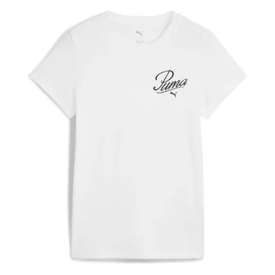 Puma ESSENTIALS SCRIPT TEE Női felső, fehér, méret