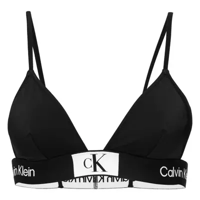 Calvin Klein FIXED TRIANGLE-RP Női fürdőruha felső, fekete, méret