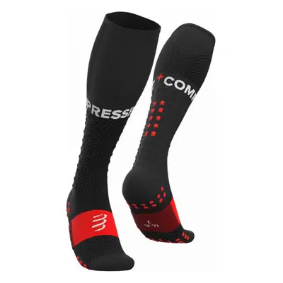 Compressport FULL SOCKS RUN Kompressziós futó térdzokni, fekete, méret