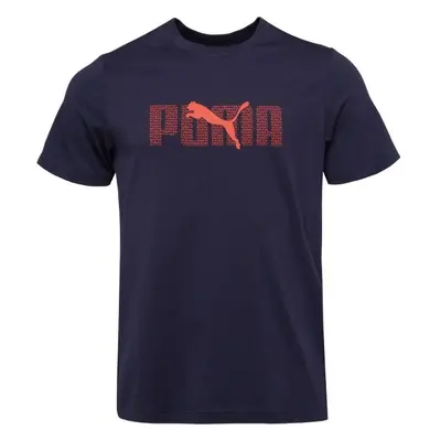 Puma ESSENTIALS LOGO LAB TEE Férfi póló, sötétkék, méret