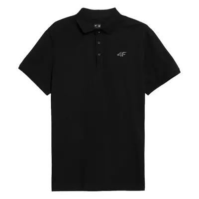 4F POLO SHIRT Férfi galléros póló, fekete, méret