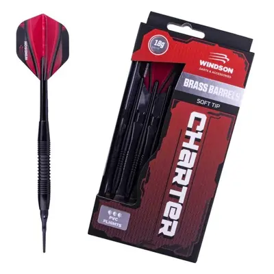 Windson CHARTER G BRASS SET Sárgaréz darts nyilak puha hegyekkel, fekete, méret