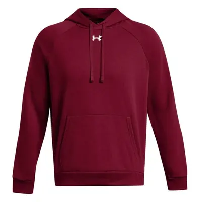 Under Armour RIVAL FLEECE HOODIE Férfi pulóver, bordó, méret