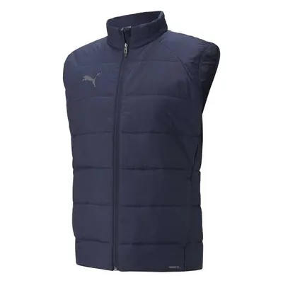 Puma TEAM LIGA VEST JACKET Kabát focihoz, sötétkék, méret