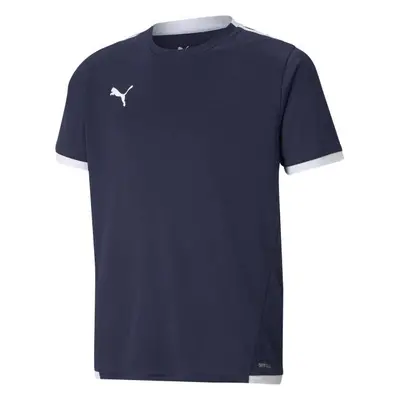 Puma TEAM LIGA JERSEY JR Férfi futballpóló, sötétkék, méret