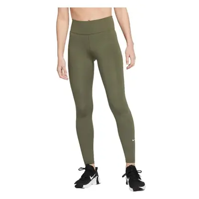 Nike ONE DF MR TGT W Női sportlegging, khaki, méret