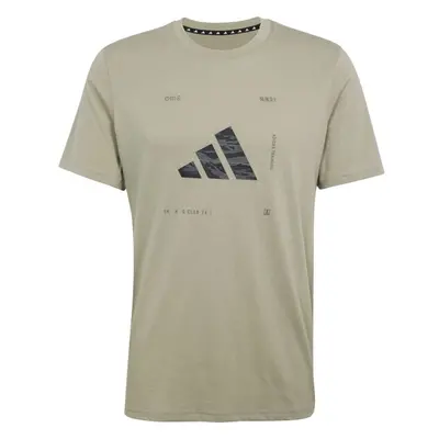 adidas CAMO BADGE OF SPORT TEE Férfi póló, khaki, méret