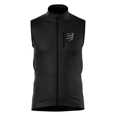 Compressport HURRICANE WINDPROOF Férfi szélálló mellény, fekete, méret