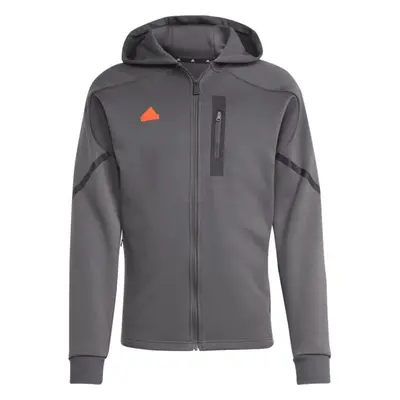 adidas D4GMDY FULL-ZIP HOODIE Férfi pulóver, sötétszürke, méret