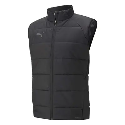 Puma TEAM LIGA VEST JACKET Kabát focihoz, fekete, méret