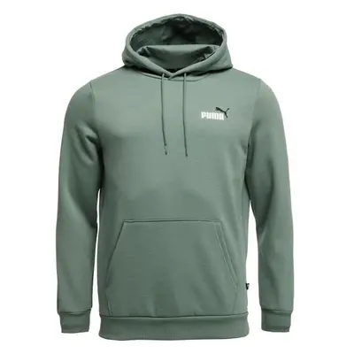 Puma ESS + COL SMALL LOGO HOODIE FL Férfi pulóver, zöld, méret