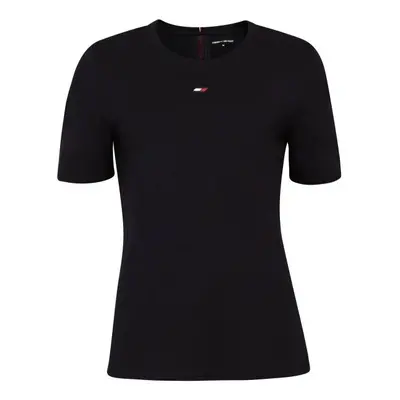 Tommy Hilfiger REGULAR TOMMY TAPE TEE Női póló, sötétkék, méret