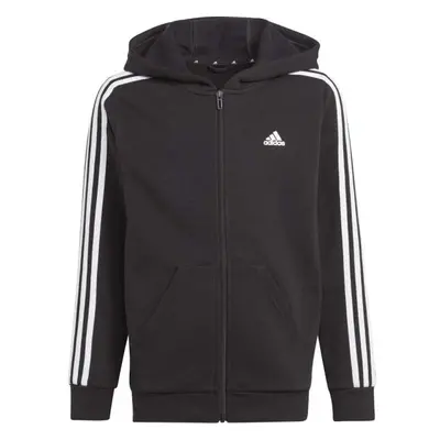 adidas 3S FL FZ HOOD Gyerek pulóver, fekete, méret