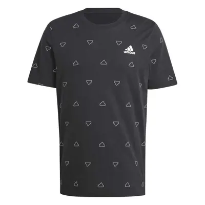 adidas SEASONAL ESSENTIALS MONOGRAM GRAPHIC T-SHIRT Férfi póló, fekete, méret