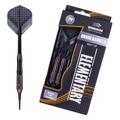 Windson ELEMENTARY G BRASS SET Sárgaréz darts nyilak puha hegyekkel, fekete, méret