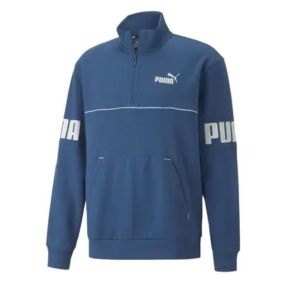 Puma POWER COLORBLOCK HALF ZIP FL Férfi pulóver, kék, méret