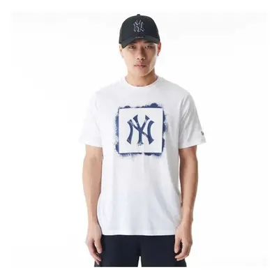 New Era NEW YORK YANKEES MLB SPRAY STAMP Férfi póló, fehér, méret