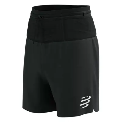 Compressport TRAIL RACING 2-IN-1 SHORT Férfi rövidnadrág futáshoz, fekete, méret