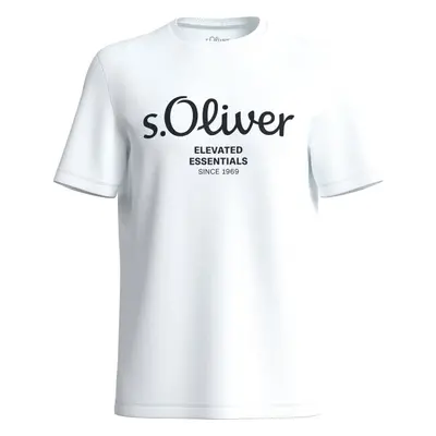 s.Oliver RL BIG SIZE LOGO NOOS Férfi póló, fehér, méret