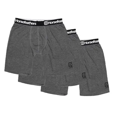 Horsefeathers DYNASTY LONG 3PACK BOXER SHORTS Férfi bokszeralsó, sötétszürke, méret