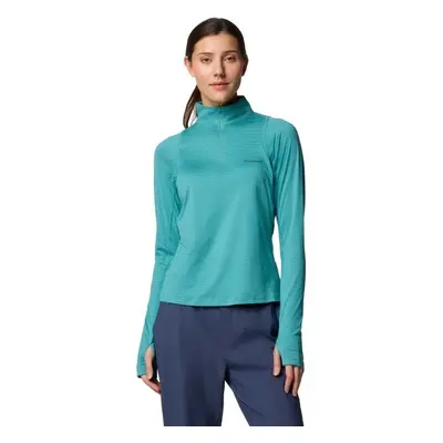 Columbia WEEKEND ASCENT™ HALF ZIP Női funkcionális pulóver, türkiz, méret