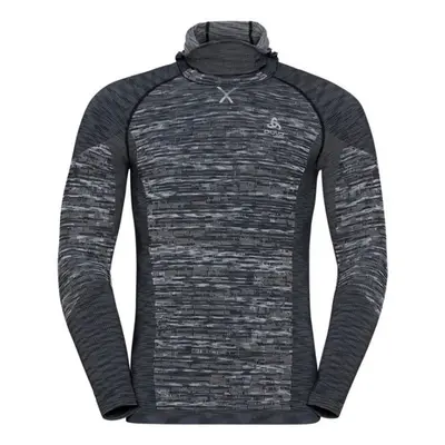 Odlo BL TOP WITH FACEMASK L/S BLACKCOMB ECO Funkcionális felső integrált maszkkal, sötétszürke, 