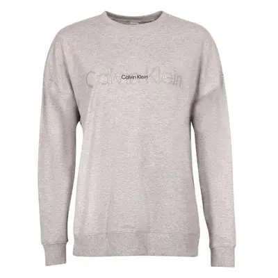 Calvin Klein EMBOSSED ICON LOUNGE-L/S SWEATSHIRT Női pulóver, szürke, méret