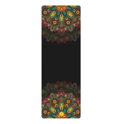 YOGGYS TRAVEL YOGA MAT MM VINTAGE MANDALA Utazó jógamatrac, fekete, méret