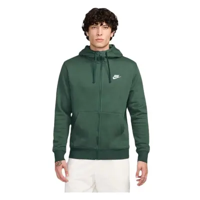 Nike NSW CLUB HOODIE FZ BB Férfi pulóver, sötétzöld, méret