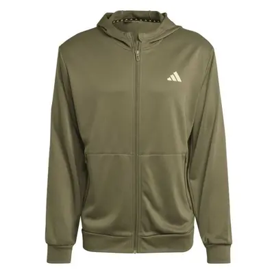 adidas TR-ES+ FZ JA Férfi sportos pulóver, khaki, méret