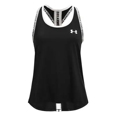 Under Armour KNOCK OUT Lány ujjatlan felső, fekete, méret