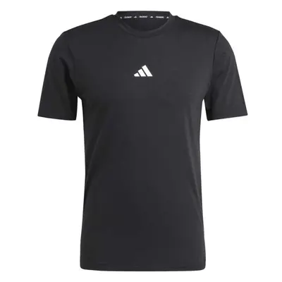 adidas WORK OUT LOGO TEE Férfi póló edzéshez, fekete, méret