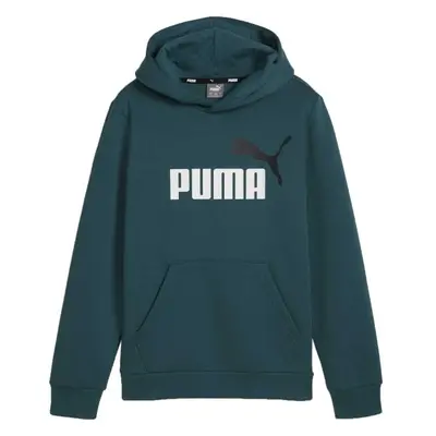 Puma ESS + COL BIG LOGO HOODIE FL B Fiú pulóver, zöld, méret